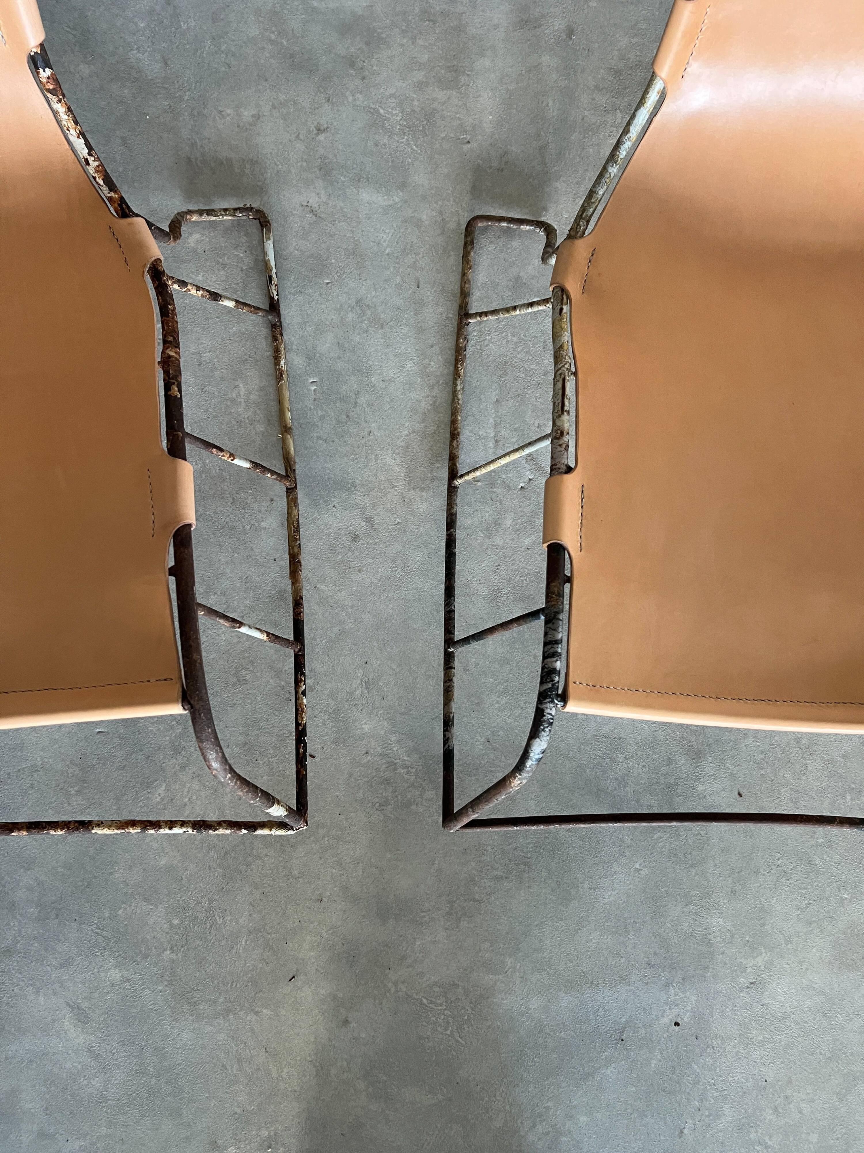 Italian saddle-stitched rocking chairs
