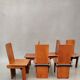 Wooden Chairs attributed to Carlo Scarpa for Gavina, Italy, 1970s, Set of 6