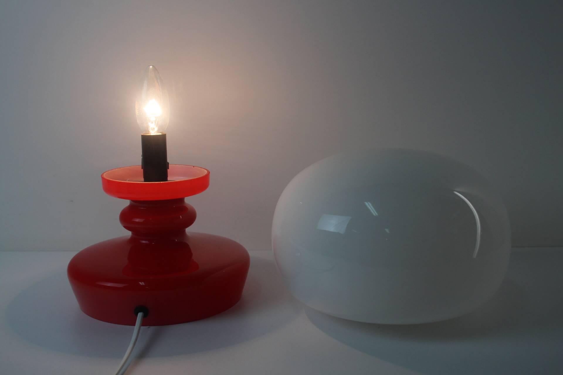 Vintage All Glass Lamp, Štěpán Tabery, Lighting Glass n.p, 1970's.