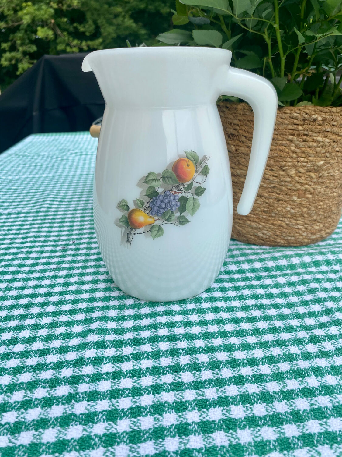 Vintage Arcopal pitcher