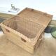 Vintage braided wicker trunk