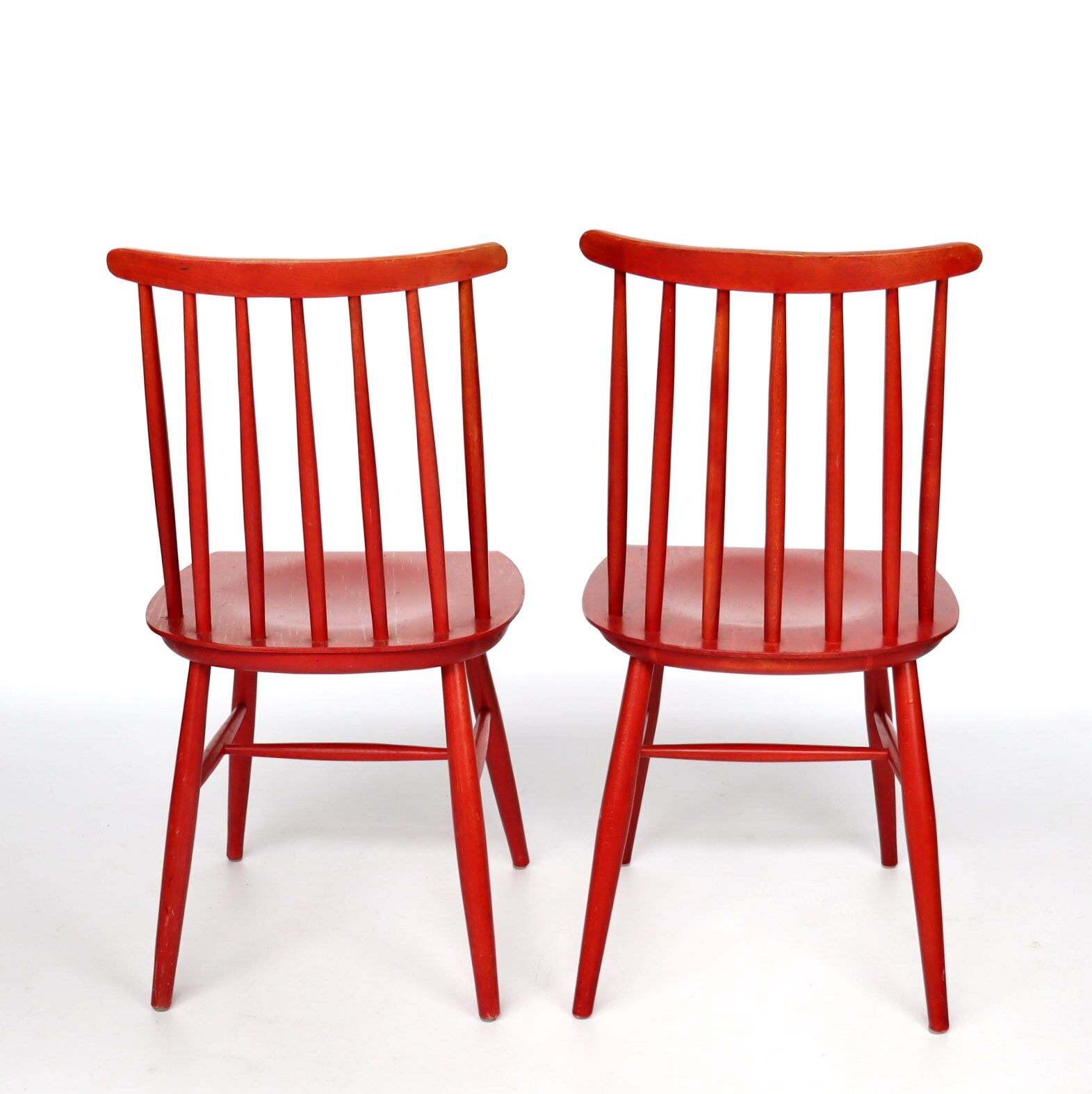Pair of red chairs "pinnstol"