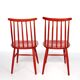 Pair of red chairs "pinnstol"