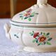 Antique Sarreguemines Amazonas hand-painted soup tureen