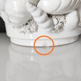 Shell lamp base, Italian ceramic