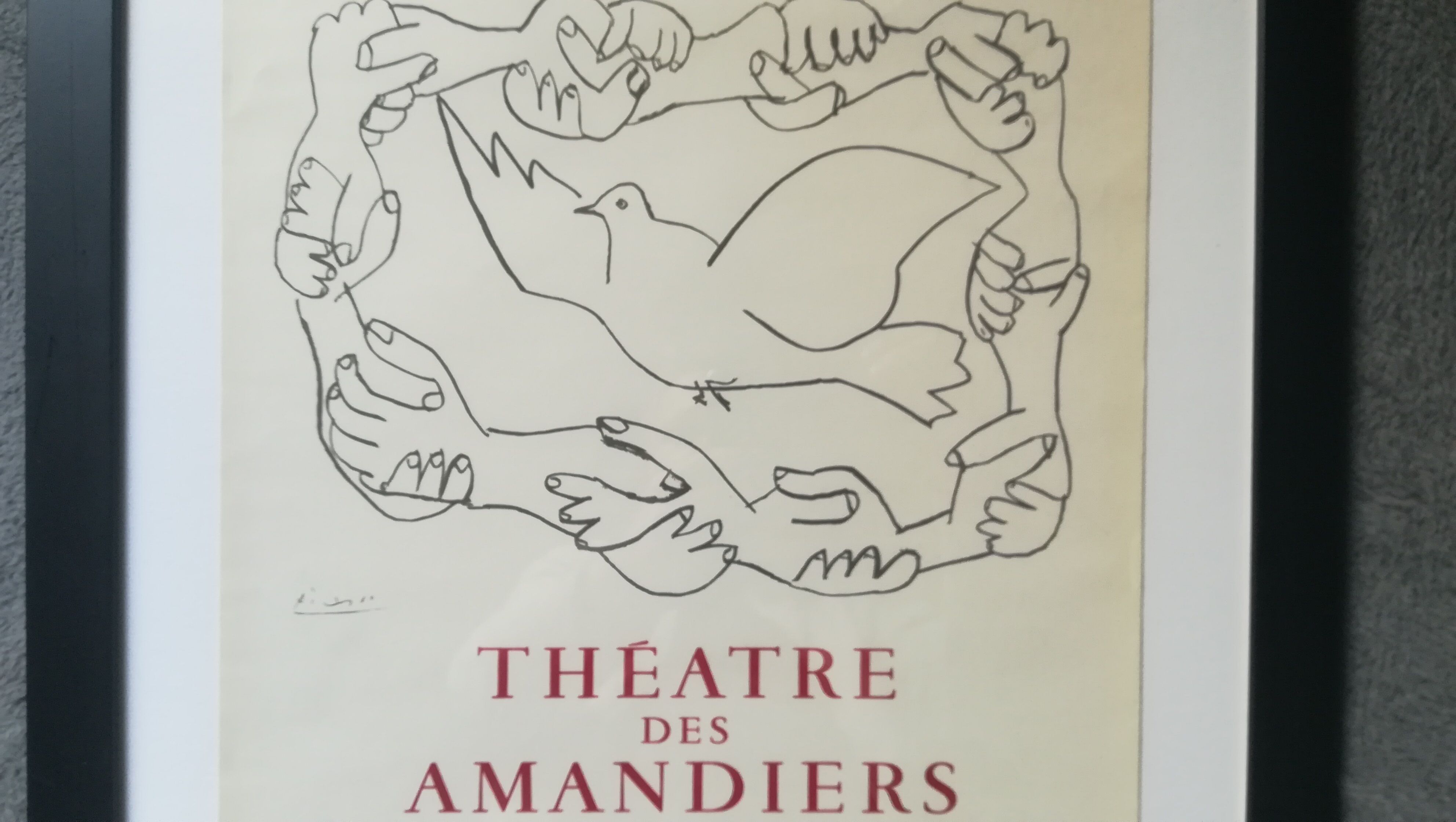 Pablo Picasso, original lithographed poster, Mourlot 1965