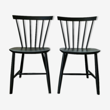 Paire de chaises scandinave J46 design Poul M. Volther, 1956