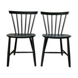 Pair of Scandinavian chairs J46 design Poul M. Volther, 1956