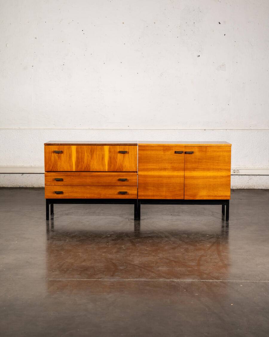 Rosewood burl chest of drawers