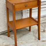 vintage geometric bedside cabinet