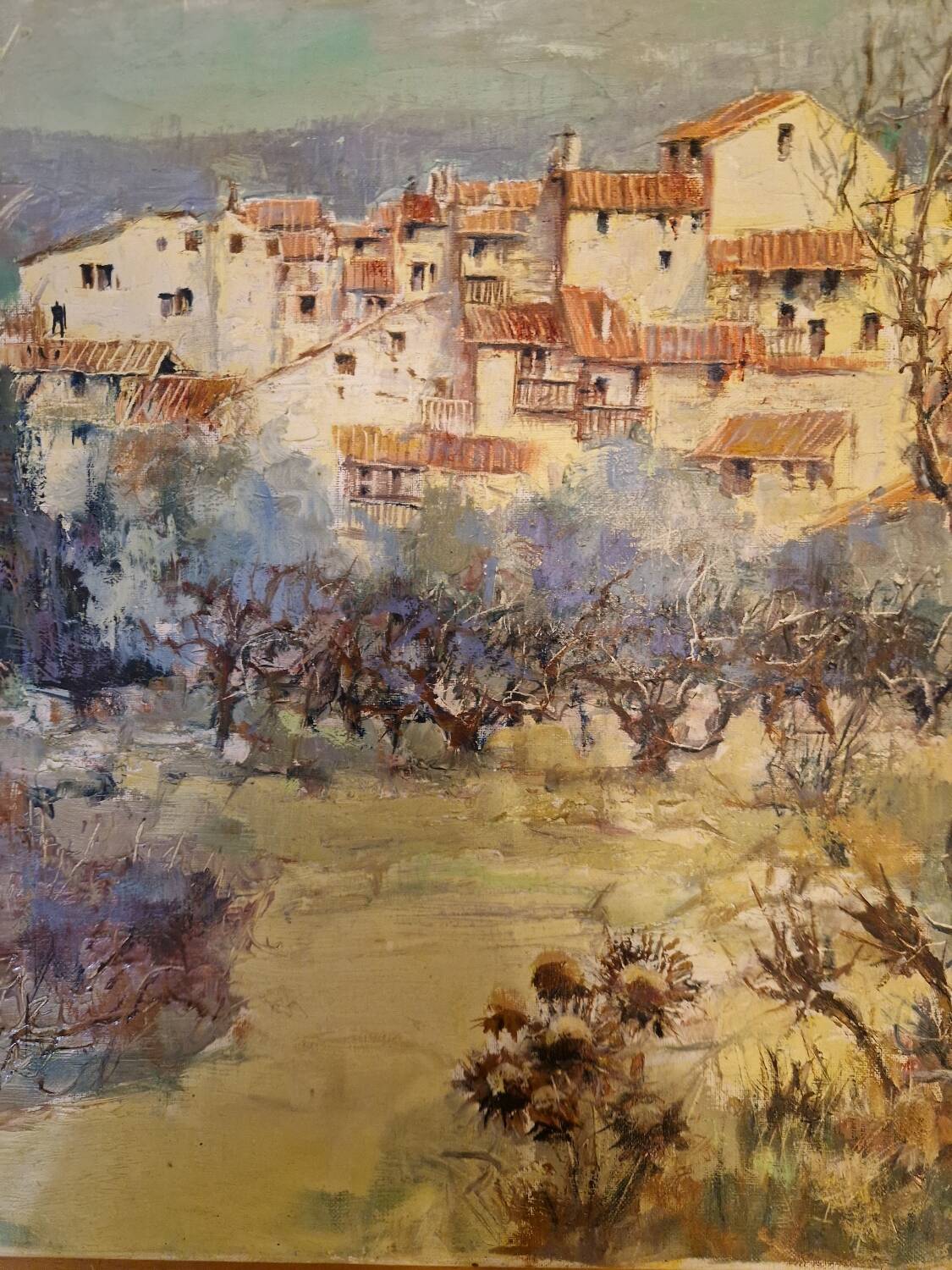 Tableau peinture oliviers