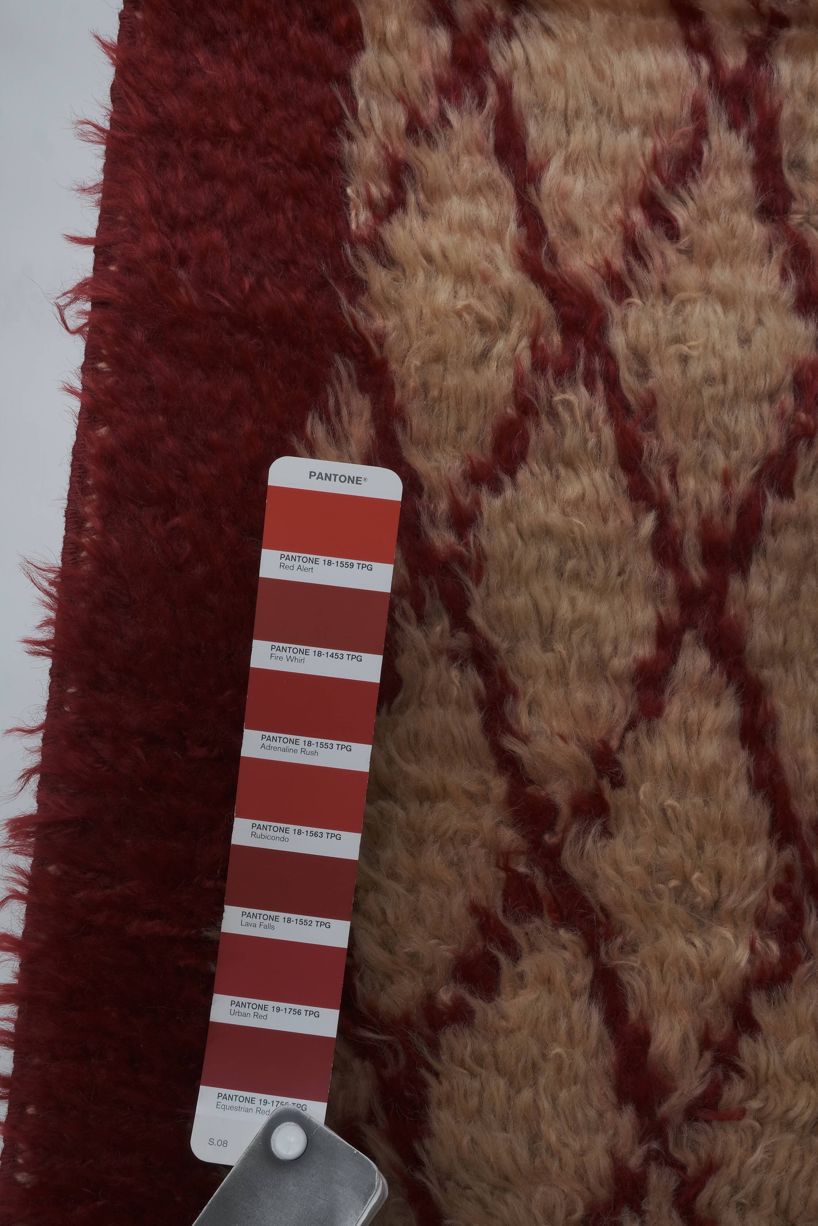 Vintage organic woon brown angora mohair tulu rug runner 2.8 x 6.8 ft