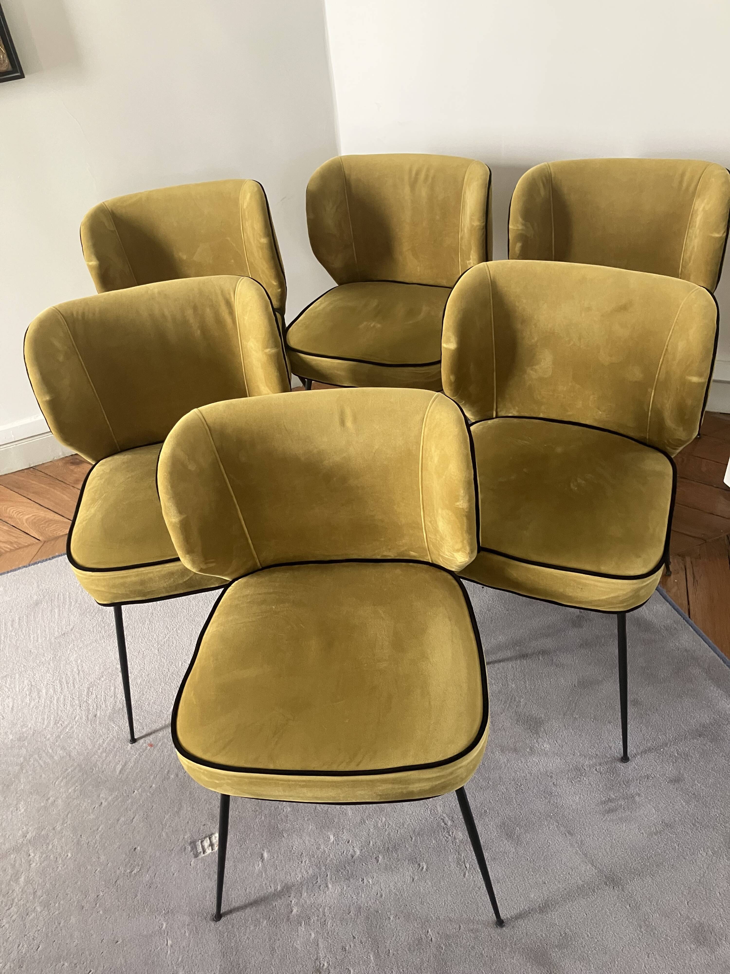 6 velvet chairs NV Gallery