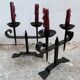 Paire de chandeliers fer forgé 2 lumières
