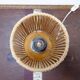 Vintage bohemian bedside or table lamp in wood and rope - 1970s
