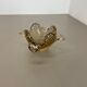 Glass bowl element shell ashtray murano bubble, italy 1970s