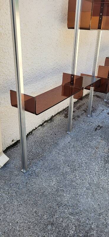 Vintage modular library shelf 6 legs and 14 shelves