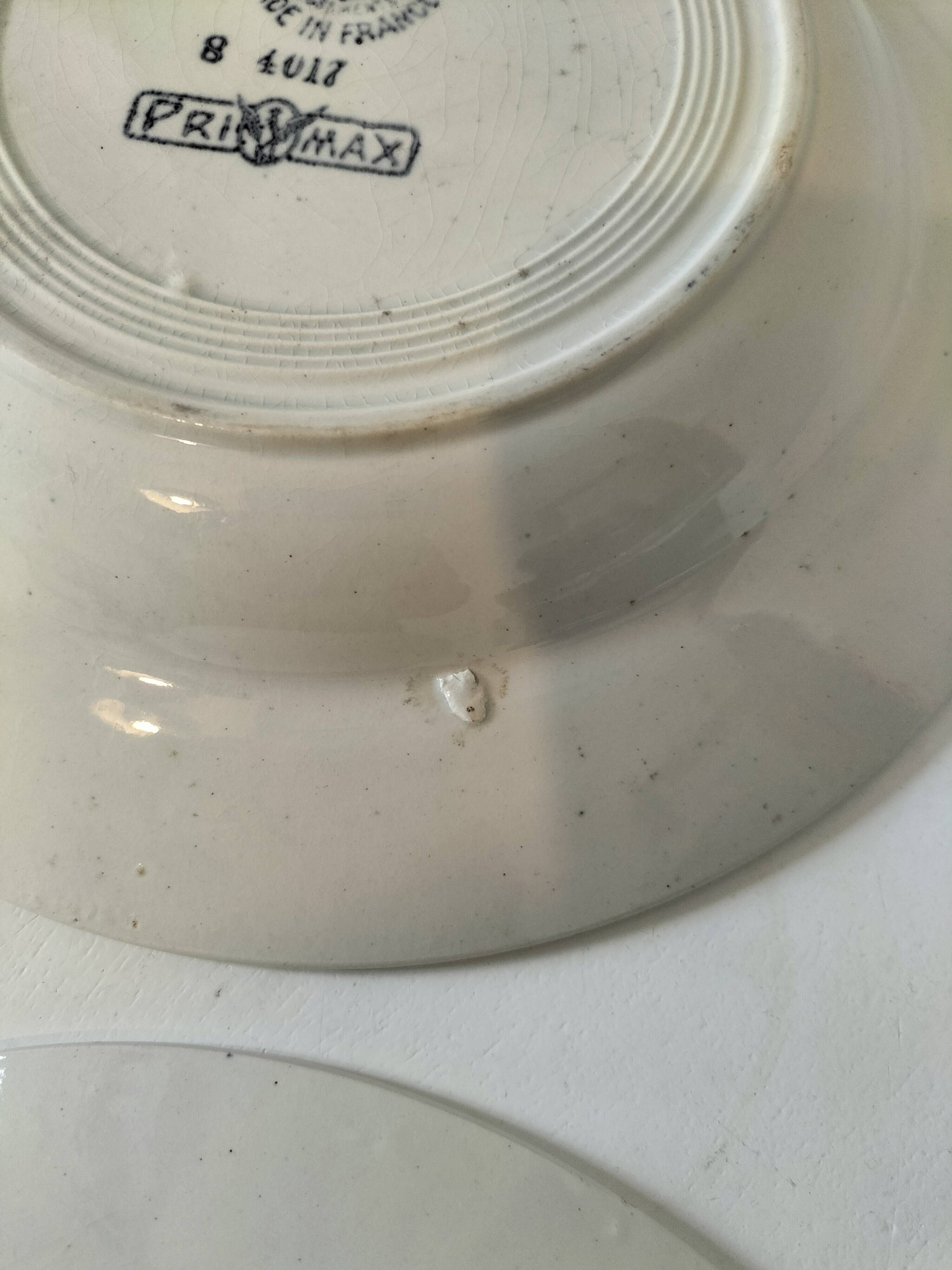 Set of two ironstone deep plates Saint-Amand Primax