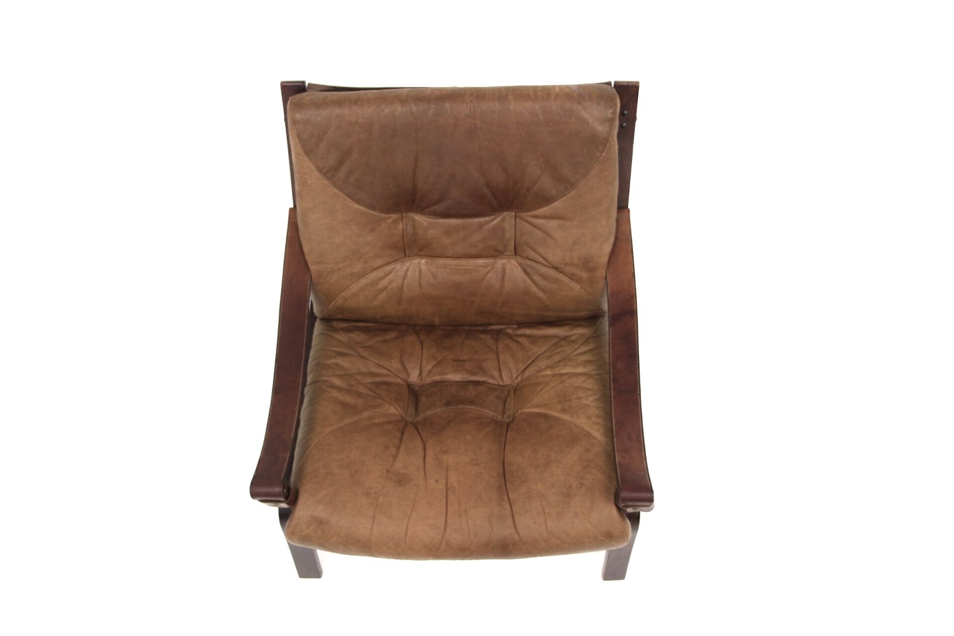 Scandinavian leather armchair, Norway, 1960
