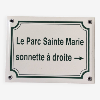 Plaque de rue émaillée