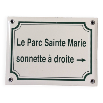 Plaque de rue émaillée