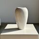 Oblong white vase H:20cm