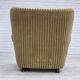 1960s, Danish relax armchair, furniture velour, oak wood.