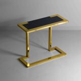 Rare Nucci Valsecchi console in bronze and blue granite, Italy 1970s