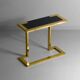 Rare console Nucci Valsecchi en bronze et granit bleu, Italie années 1970