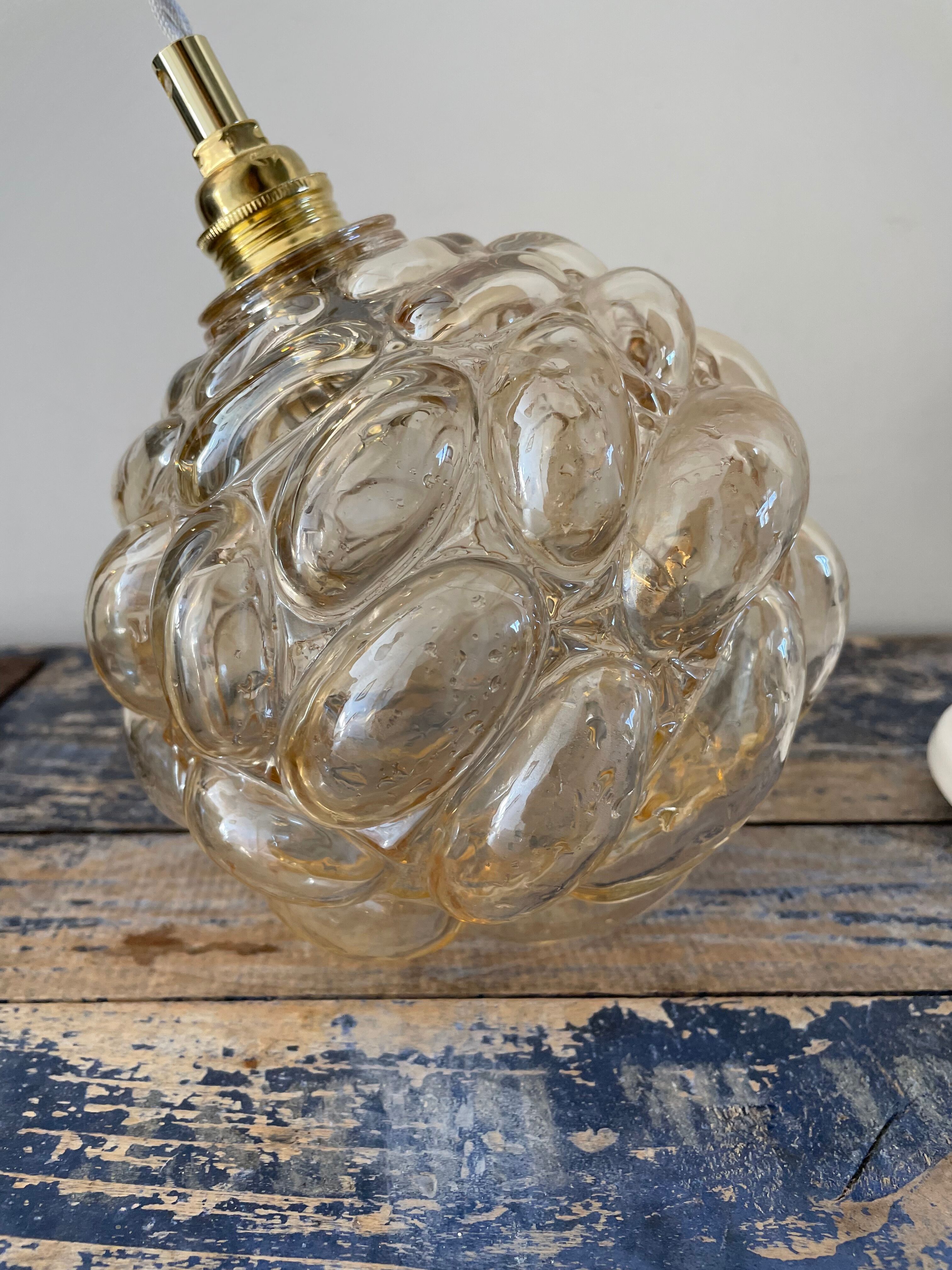 New electrified golden bubble glass pendant lamp