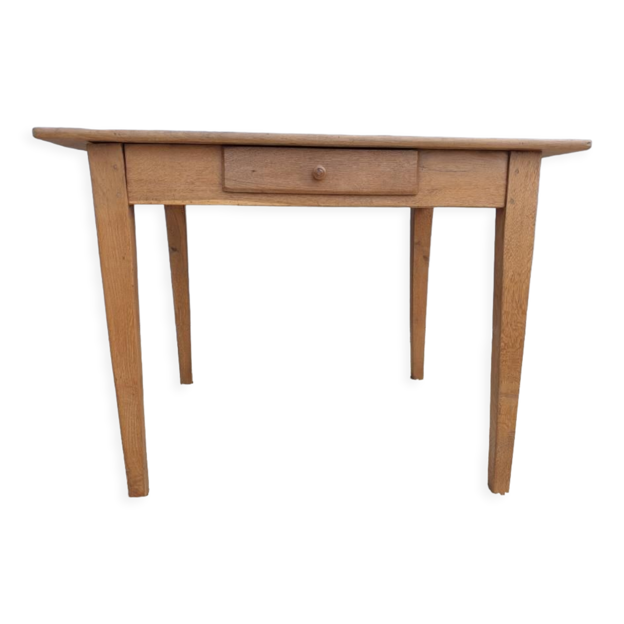 Office table campaign XIXth solid oak