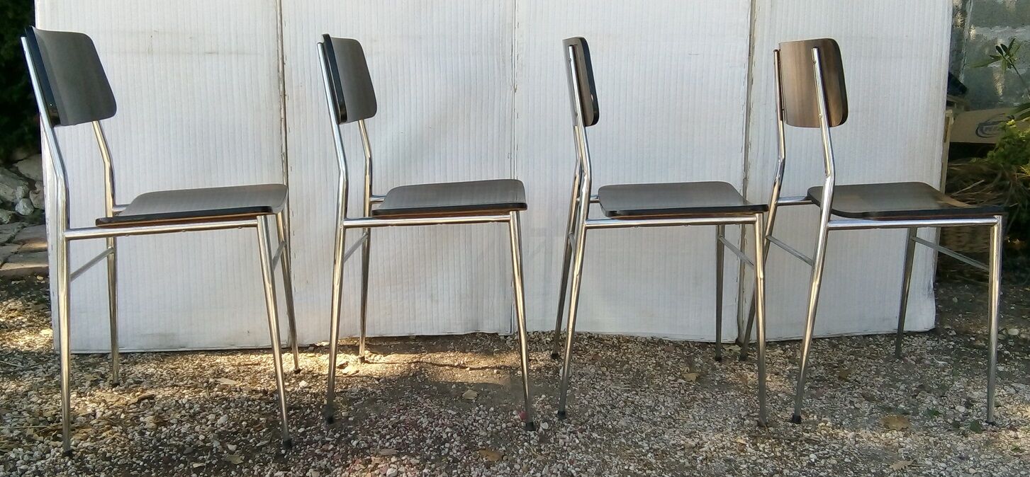 Set of 4 chairs formica 1960