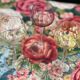 7 vintage iridescent foot glasses