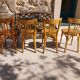 4 Baumann bistro chairs, different shades, vintage