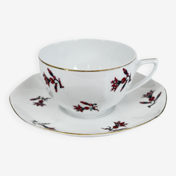 Art-Deco cup and saucer, Viktoria Czechoslovakia, 1920s