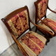 Pair of cross-back armchairs, Empire style, 19th century.