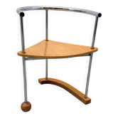 Postmodern chair in chrome and wood, 1980
