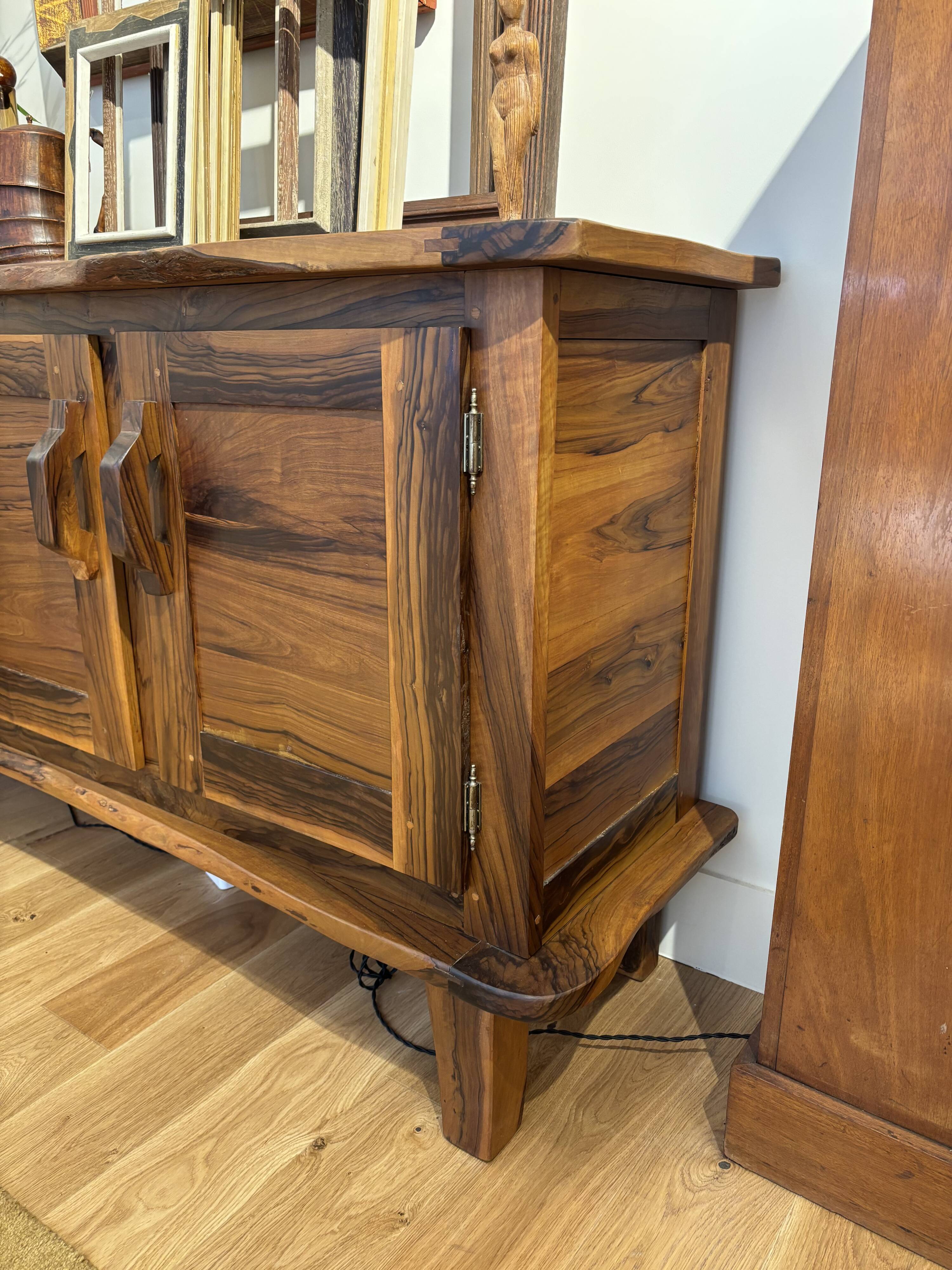 Brutalist enfilade in olive wood, 1952