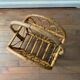 Porte revue vintage en bambou et rotin
