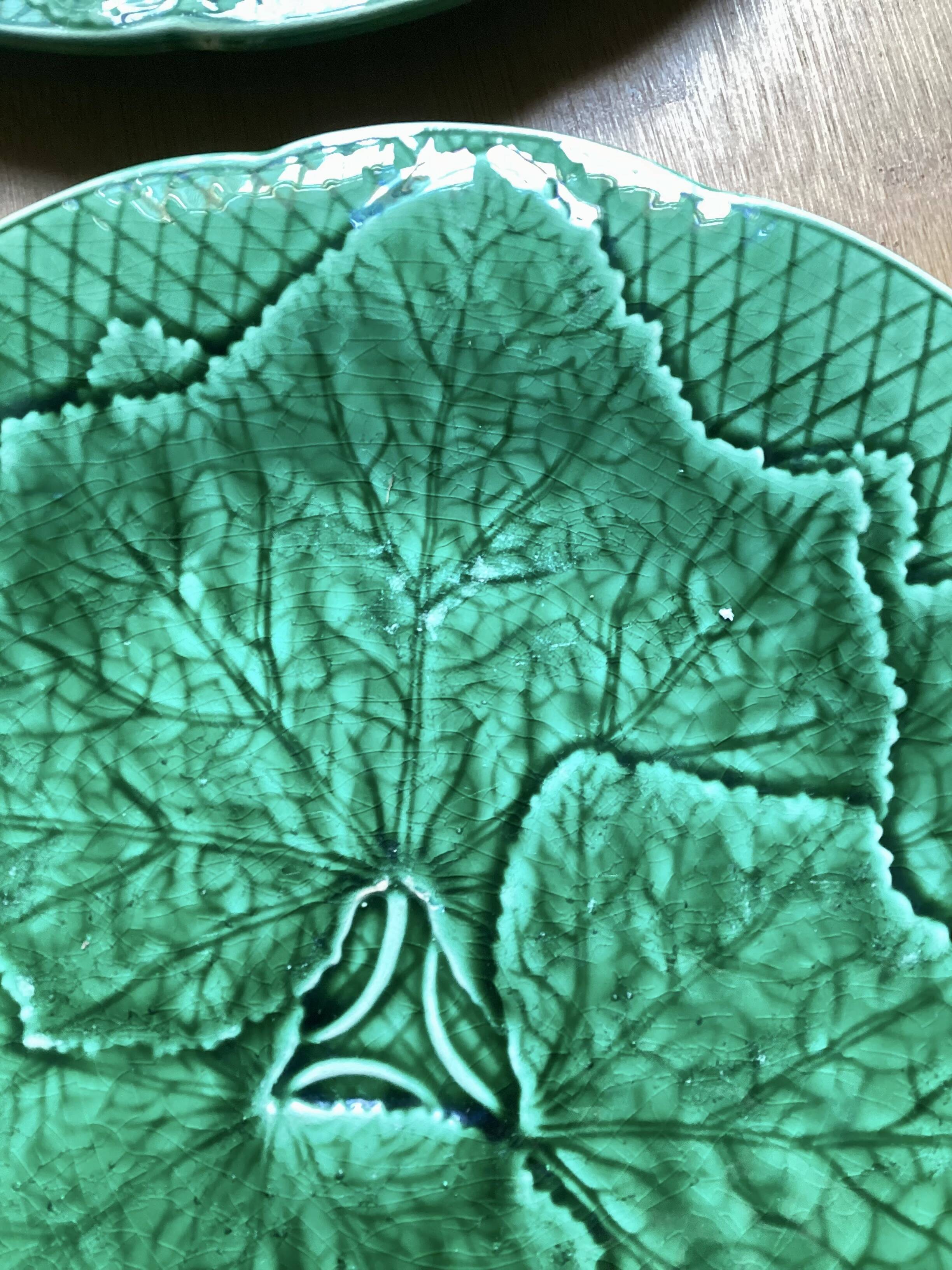 Lot assiettes à dessert barbotine de Gien