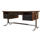 Walnut desk, Italian design, 1970s, made in Italy