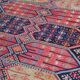 Tapis Kilim tribal turc tissage plat géométrique en laine, années 1880