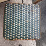 Rattan and scoubidou stool