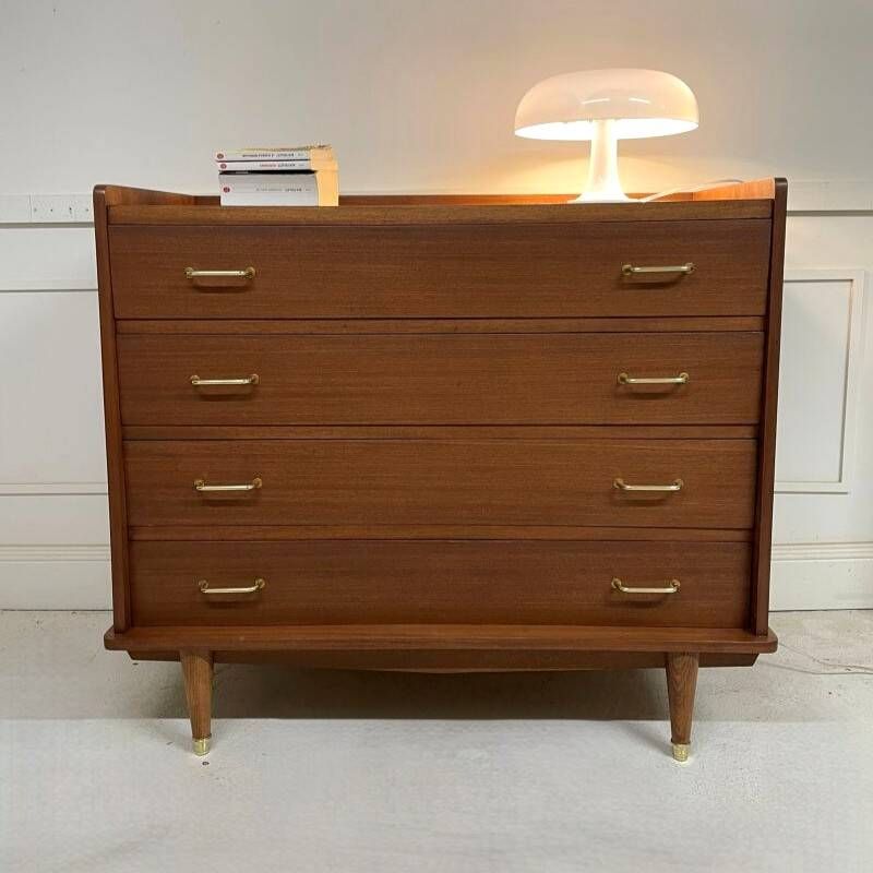 Vintage teak chest of drawers – Scandinavian style – 1960s