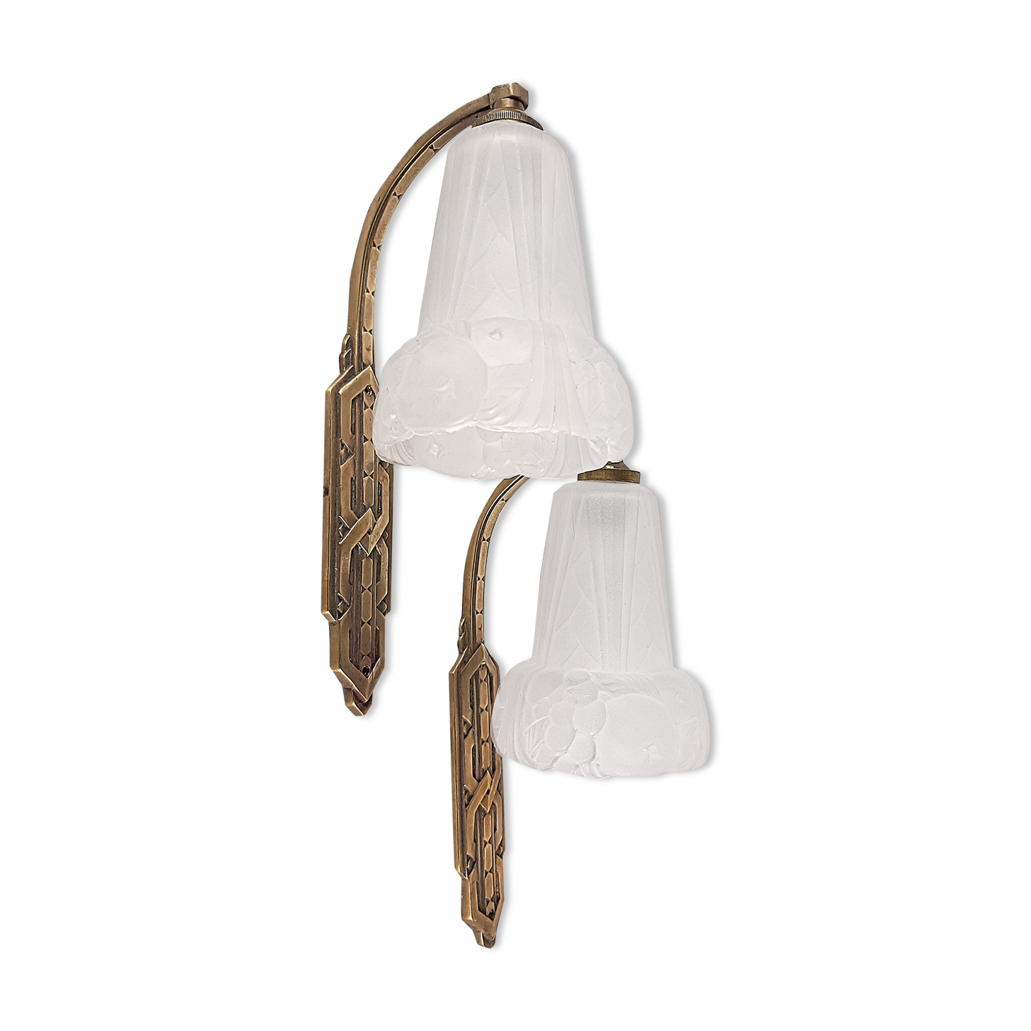 Pair of Art Deco period wall lamps