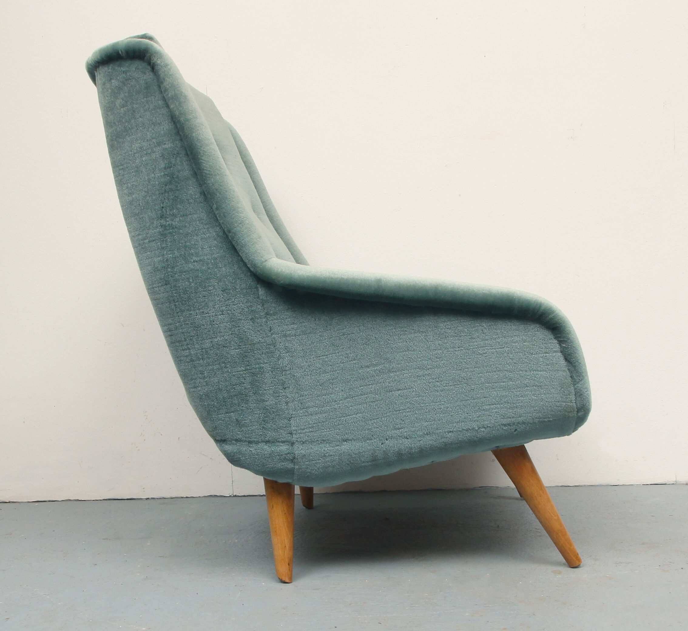 1950s clubchair in blue velour