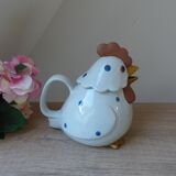 Théière en forme de Poule en Grès fabriquée au Japon Vintage