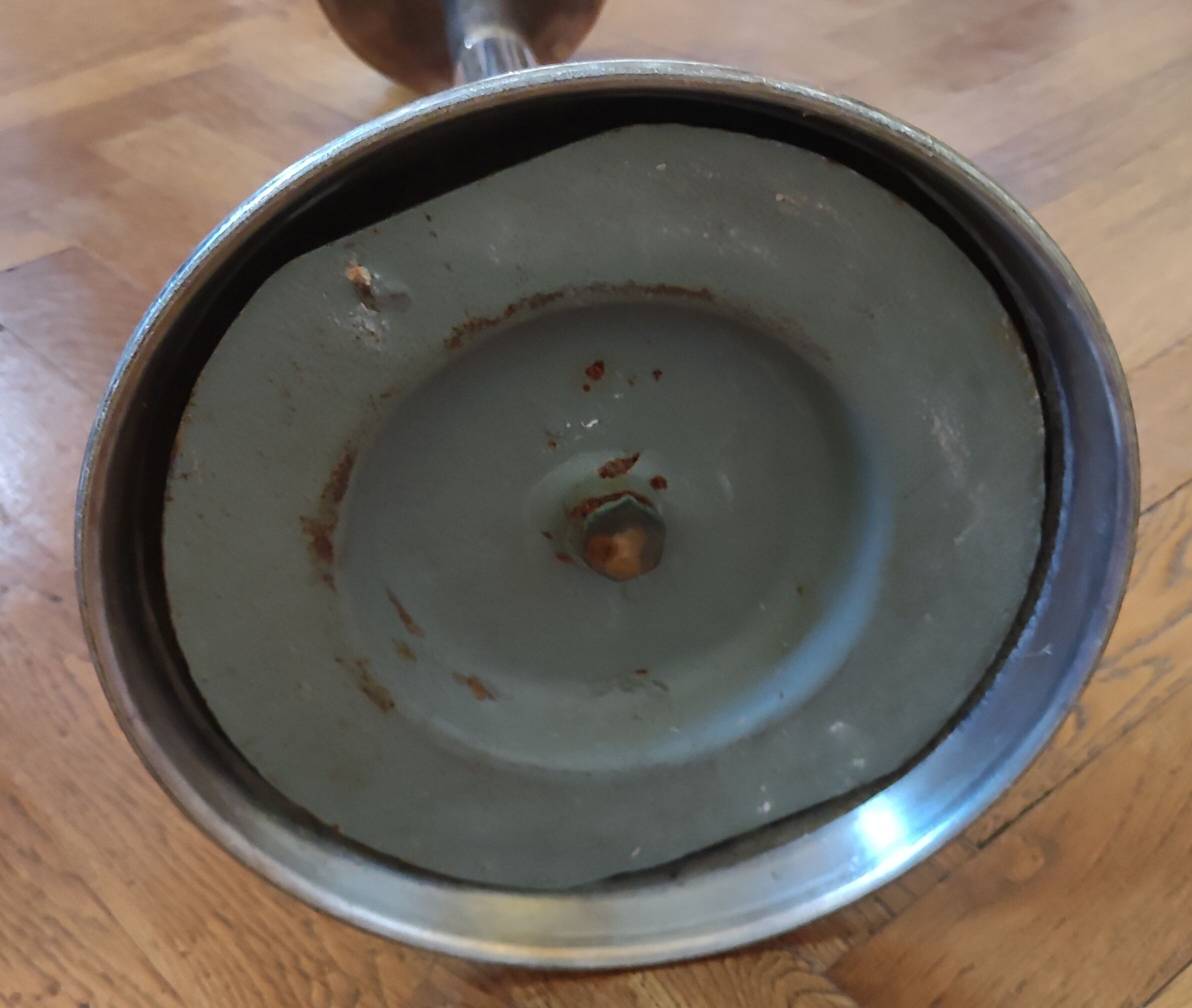 Old silver metal champagne bucket