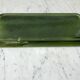 Salins green enamel ceramic cake dish model "Capvern" 60s-70s