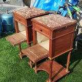 2 solid wood bedside tables